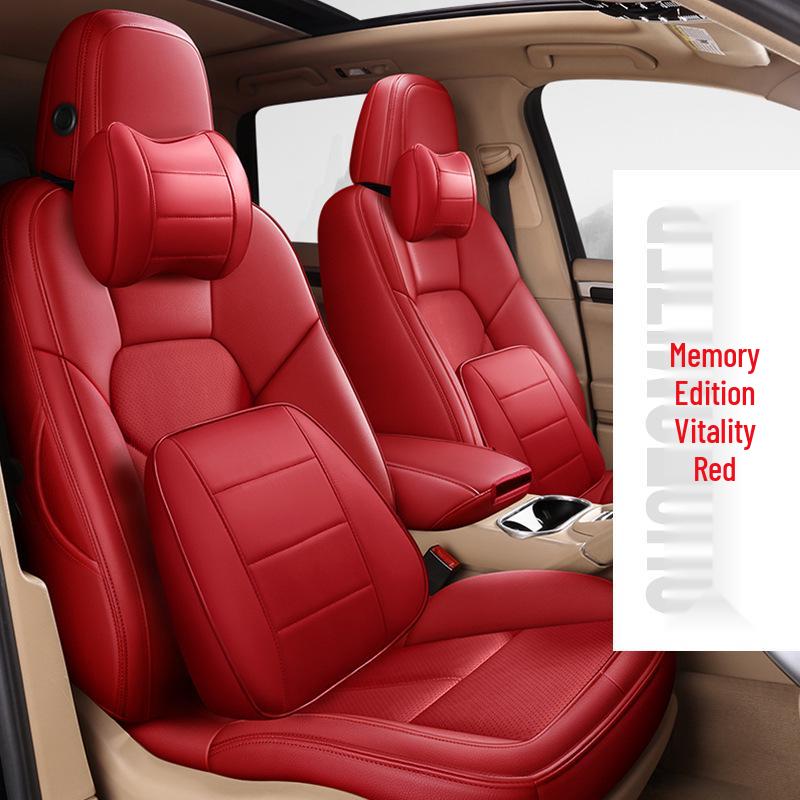 Full Coverage Genuine Leather Seat Cushion for BMW 5 Series and Porsche Cayenne