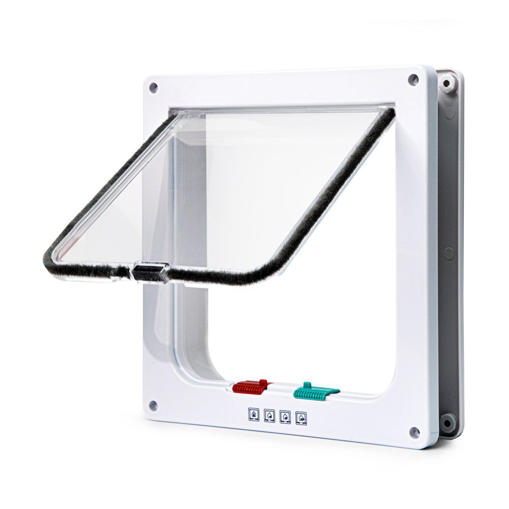 Design Freely 4 Sizes ABS Material With Security Lock Cat Door Dog Gates Pet Supplies Flap Door