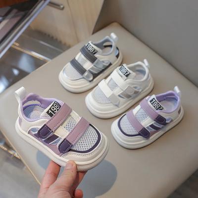 Girls Summer Sandals 2024 New Kids Versatile Half Sandals Boys Fashion Sports Hollow Mesh Tennis Shoes Wear-resistant Dirt-proof