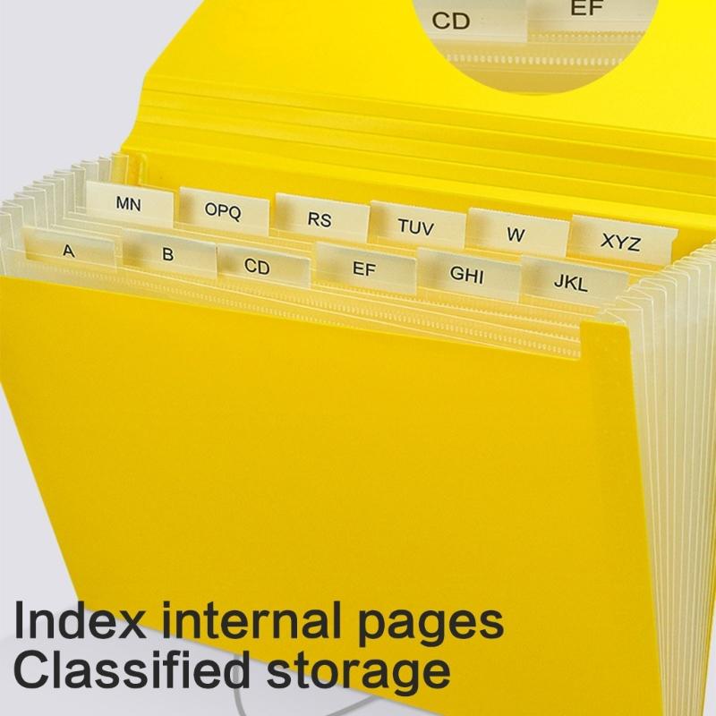 Multi Pocket File Hold Organiser With Carry Handle Waterproof Design For Students Professional