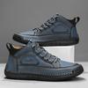 Nya Handgjorda Läder Herr Casual Skor Mode Design Sneakers Utomhus Man Ankelstövlar Halkfria Trekking Skor Körskor