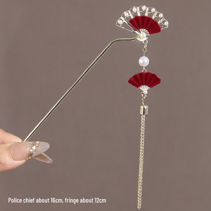 Vintage Chinese Style Hairpin for Updos - Elegant Retro Hair Stick with Tassel for Qipao