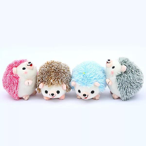 Adorable Hedgehog Plush Toy Soft Stuffed Keychain Doll Cute Small Animal Gift
