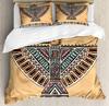 The Ancient Aztec Calendar Print Bedding Set Mayan Culture Duvet Cover Set With Pillowcases Polyester Quilt Cover Queen Bed Set