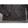 Chinese Size Genuine Cowhide Leather Men Leather Jacket  Jackets Hand Edged Coat Men Leather Jacket Autumn