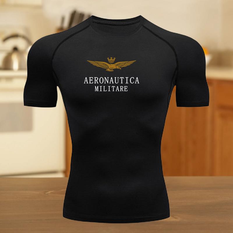 

Compression T-Shirt Men Bodybuilding Sportswear Short Sleeve Moisture-Wicking Quick Dry Workout Sport Fit Tops Tee Gym Running Tight Fit S