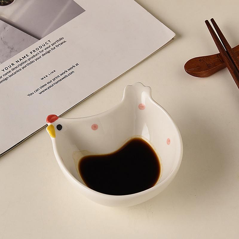 Creative Cute Chick Seasoning Dish Household Kitchen Cartoon Dipping Sauce Dish Children Tomato Sauce Dipped Snack Dish