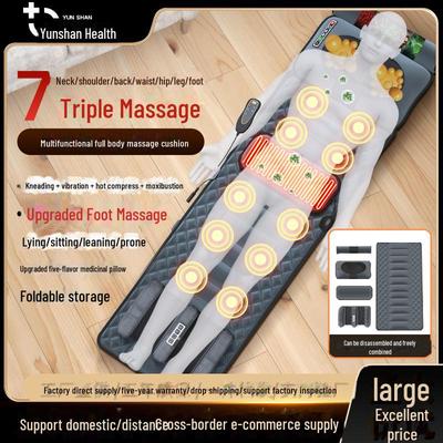 Electric Full-Body Heated Massage Pad with Airbag for Shoulder, Cervical, and Waist