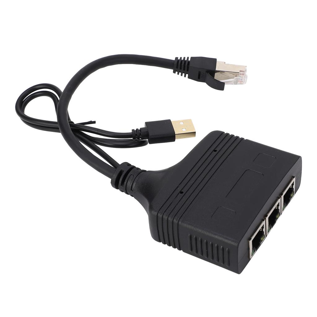Network Splitter 1 To 3 1000Mbps with USB Cable RJ45 Ethernet Splitter Adapter for TV Router