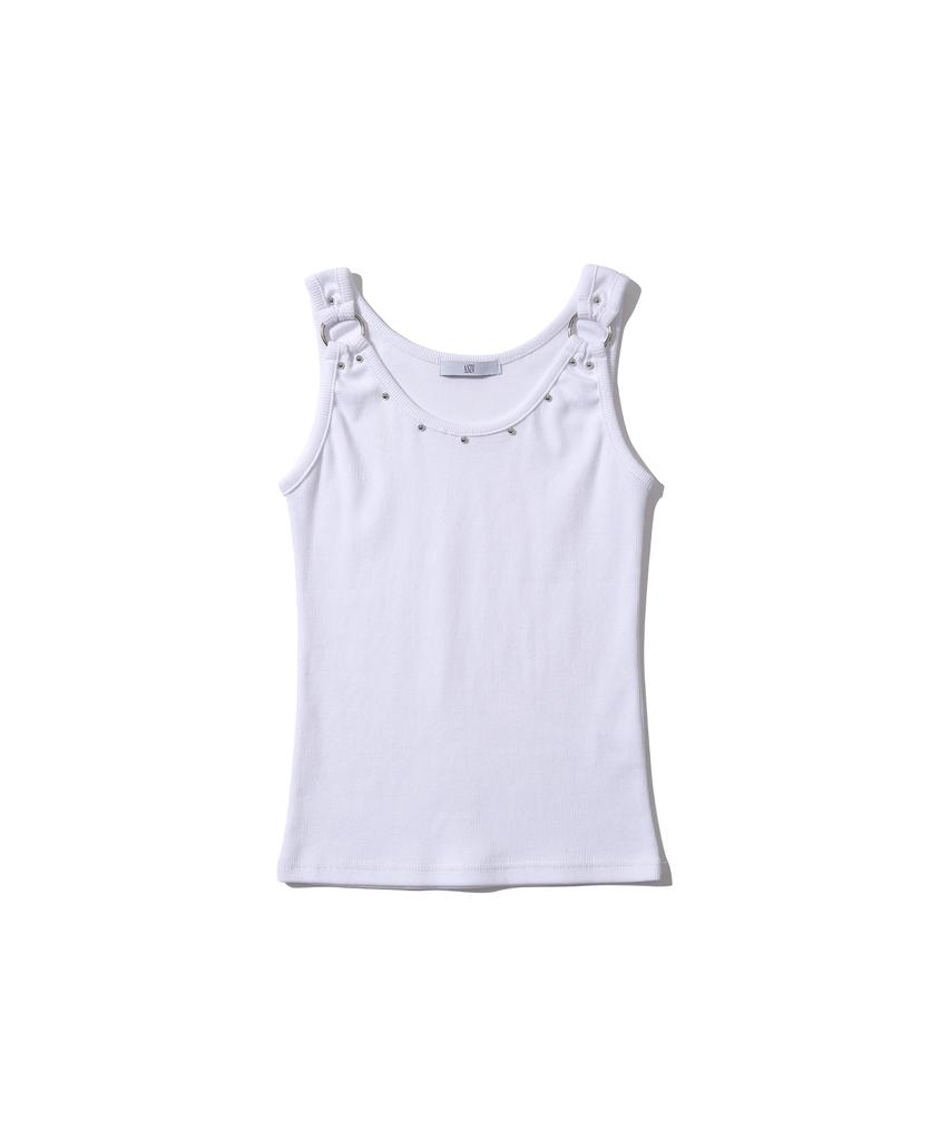 Eonibeu O-Ring Rivet Sleeveless White