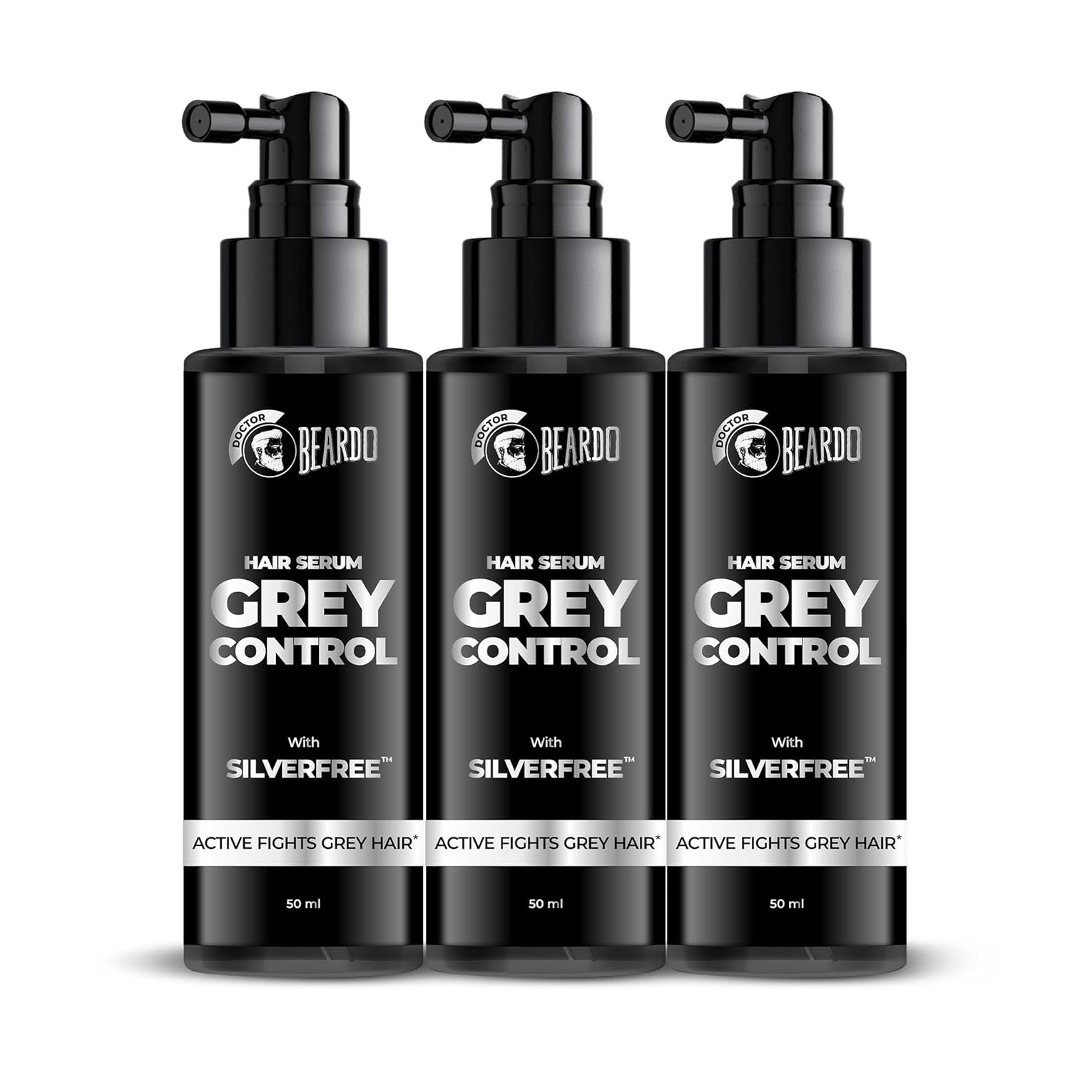 

Beardo Anti Grey Hair Serum for Men 50ml Pack of 3 | Lightweight Non-Sticky Hair Revitalizer