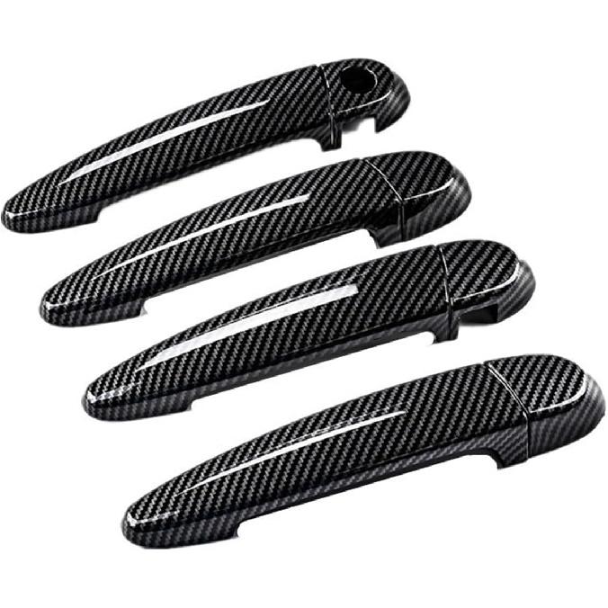 Car Door Handle, Gloss Black Car Exterior Door Handle Covers Trims Compatible for BMW 1 3 Series E87 E90 E91 E92 E93 F30 X1 X2 X3 X4 X6 Auto