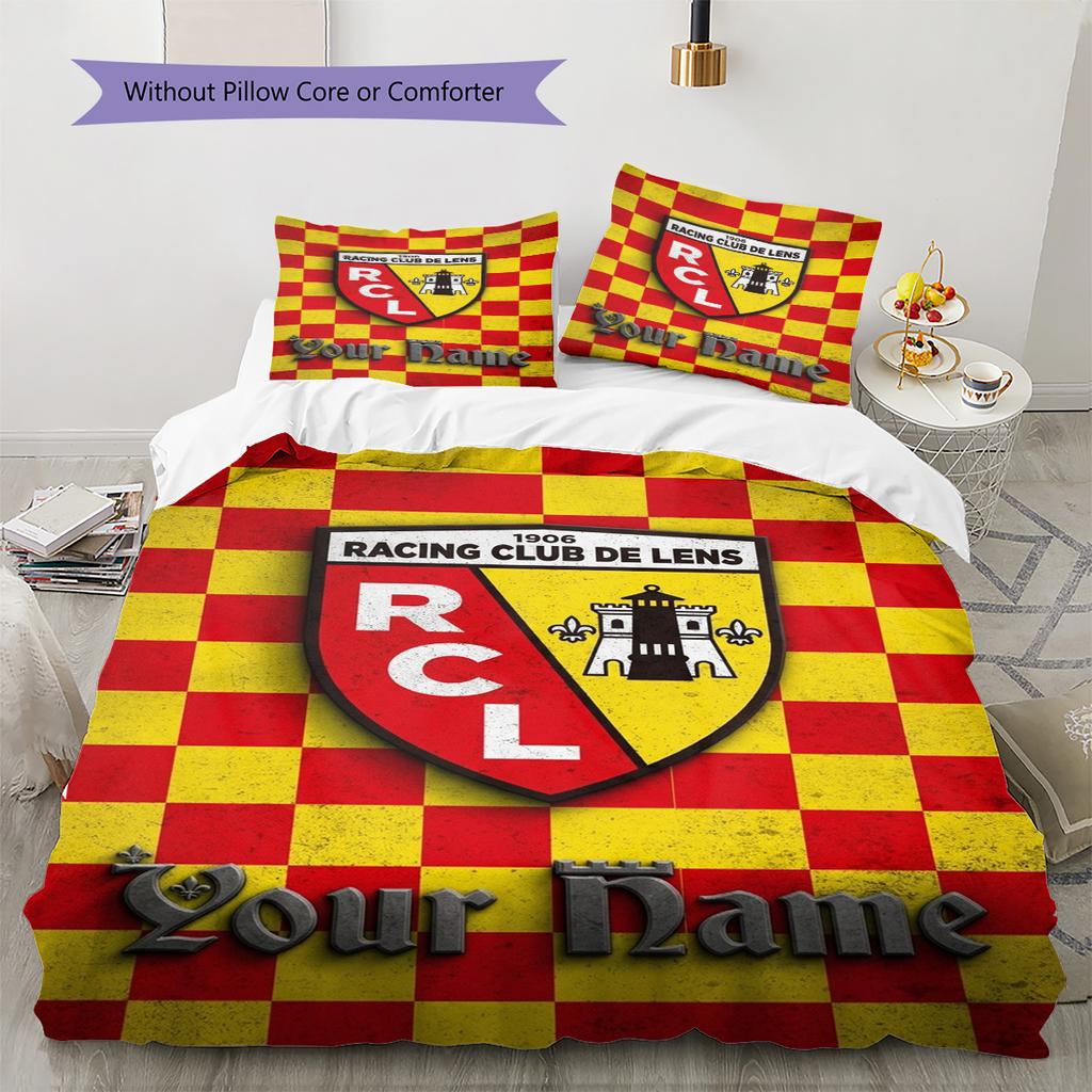 Name Custom RC Lens Pattern Bedding Set Quilt Cover Pillowcase Home Decor Gift (1 * Duvet Cover + 2 * Pillowcase, Without Core)