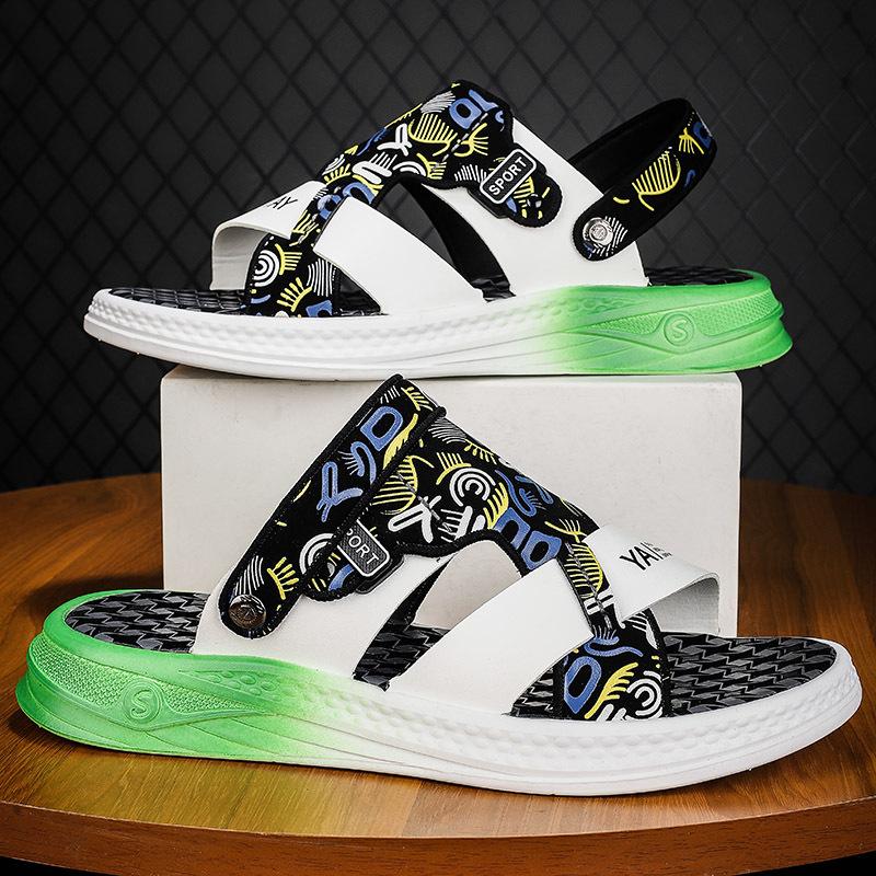 

Slippers men s 2025 new summer men s go out beach dual-purpose sandals outdoor non-slip driving casual one-word drag 38