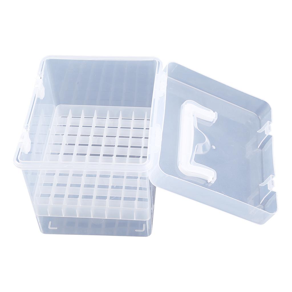 Large Capacity Marker Pen Organizer for Case Hard Plastic Box with Snap Lid Waterproof Portable for Kids Student 80 Slot