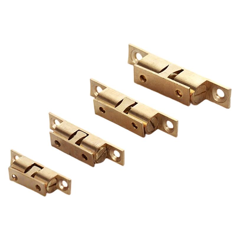 1 Stück Messing Druckkugeln Verschluss Tür Federklemme Schranktür Schnapper Silber Doppelkugelverschluss Schranktür Riegel 42/50/60/70mm
