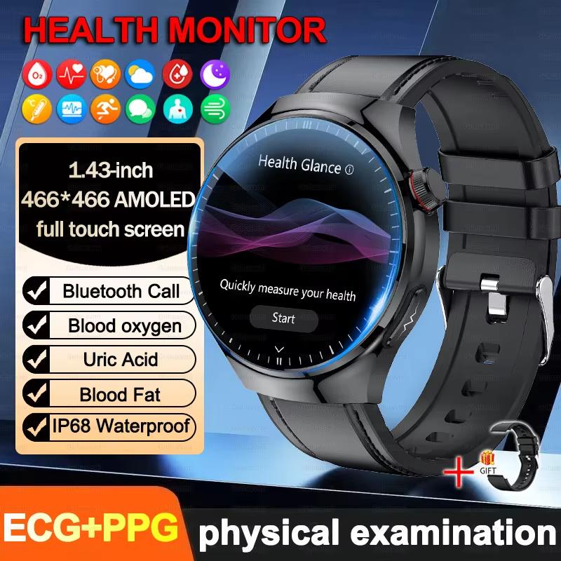2025 Nové Venkovní Sportovní Chytré Hodinky Pánské 1,43" HD AMOLED Displej EKG Fyzikální Vyšetření BT5.0 Hovor Chytré Hodinky pro HUAWEI Xiaomi