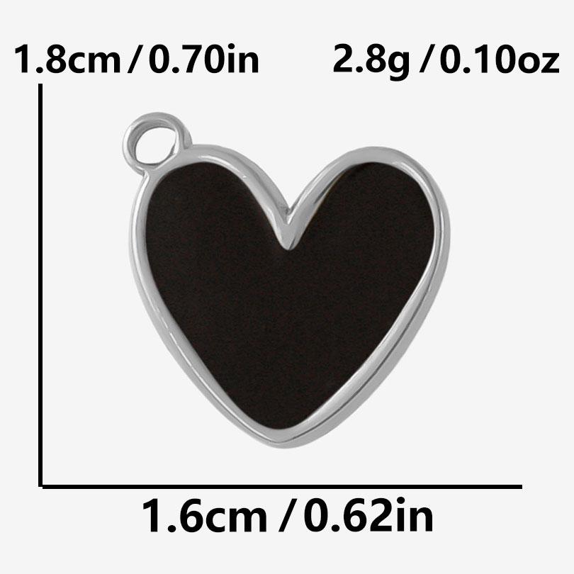 6pcs Punk Dark Black Stainless Steel Enamel Charms For Jewelry Making Supplies Sun Heart Cross Ocean Animal Pendant DIY Pendants