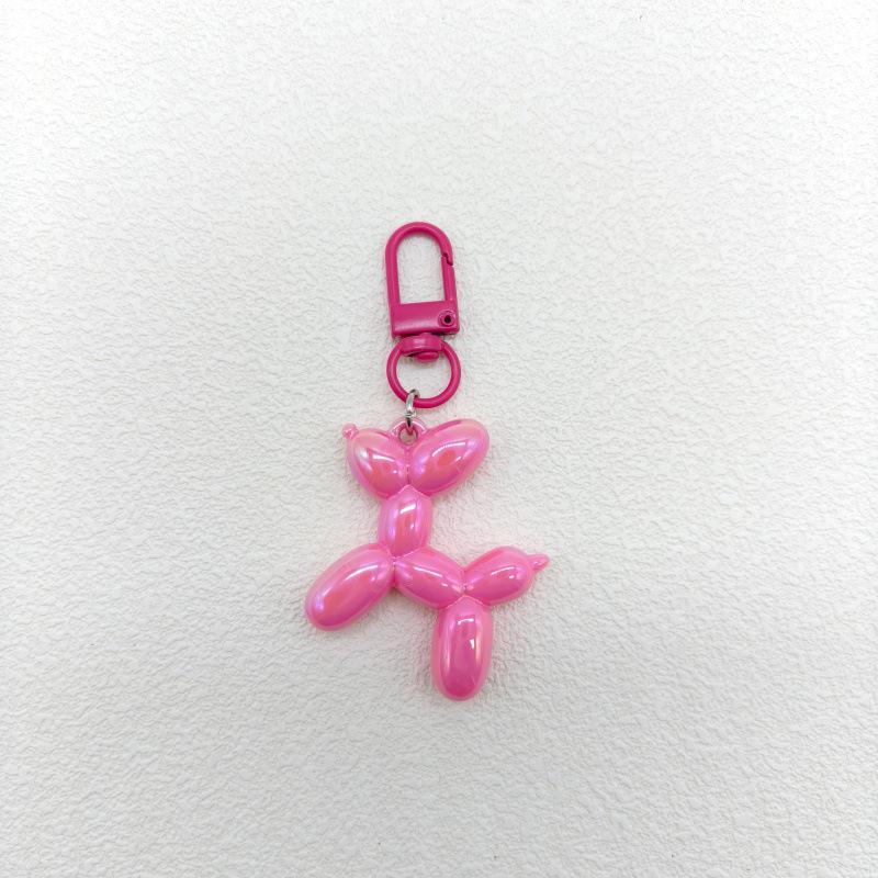 Color-Plated Balloon Dog Acrylic Keychain Pendant