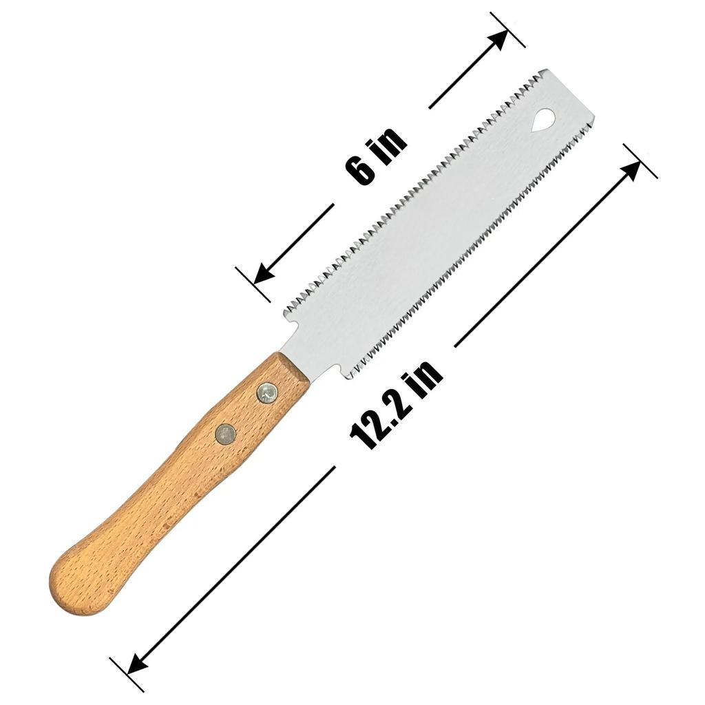 1pcs 150mm Japanese-style Pull Saw Double Edge Sided Flexible Small Pull Saw with Beech Handle for Woodworking