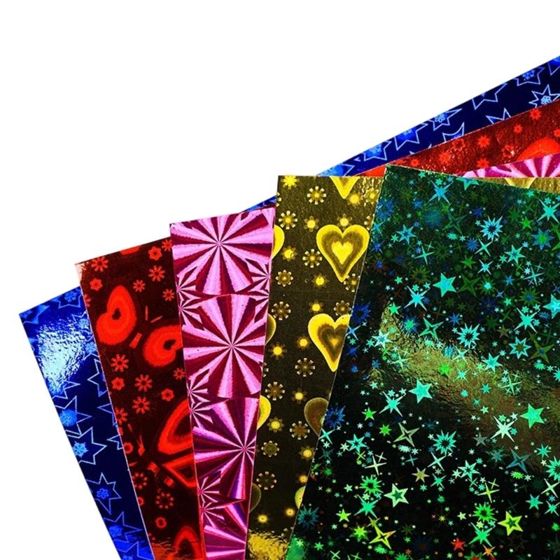 50/100Pcs Multicolor Glittering Paper Sheet 15cm Metallic Craft Paper for Handmade Craft Gift Wrapping and Decoration