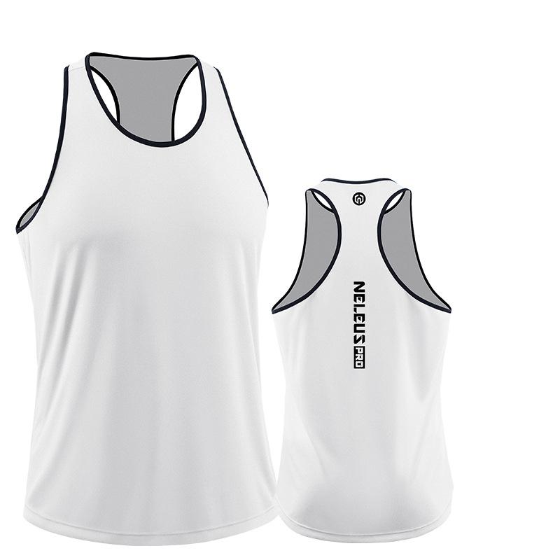 

Мужская спортивная безрукавка свободная одежда для фитнеса однотонная быстросохнущая майка баскетбольная беговая майка XL белый