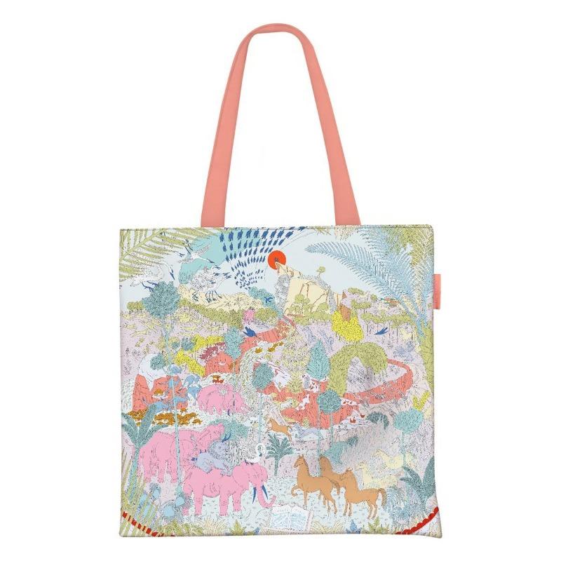Printed Canvas Bag Women's Hand Bag Large Capacity Student Tutoring Shoulder Bag