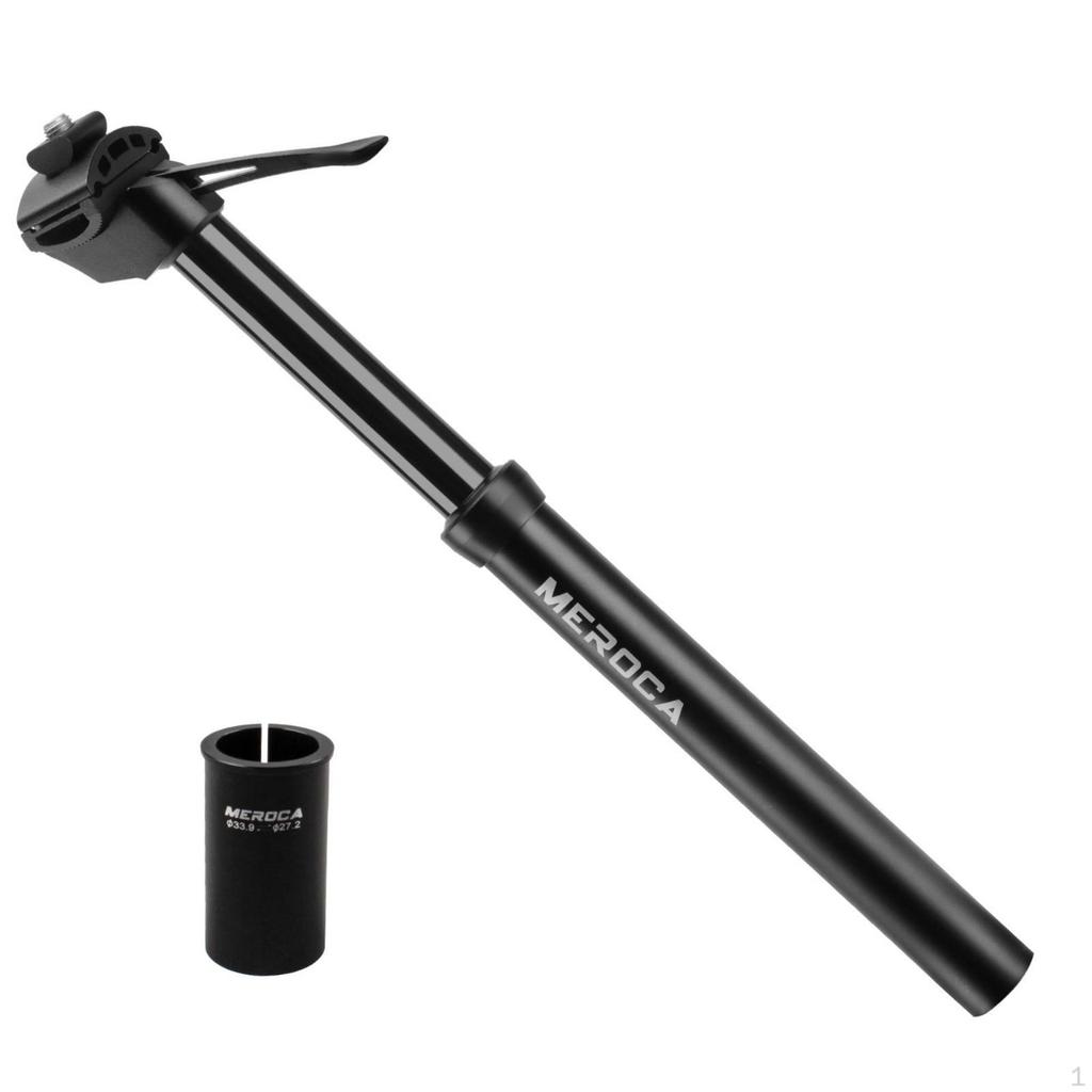 Dropper Seatpost with Remote Lever Aluminum Alloy Adjustable 27.2 Mm Post