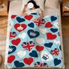 Herz Cartoon Kunstmuster London Big Ben weiche warme Plüschdecke Schlafsaal Sofa Wohnzimmer Haustier Zuhause Schlafzimmer Geschenk Nickerchen Zuhause Flanell