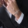 New Men's Chain Bracelet,Never Fade Cuban Chain Wristband,Casual Zircon Gift