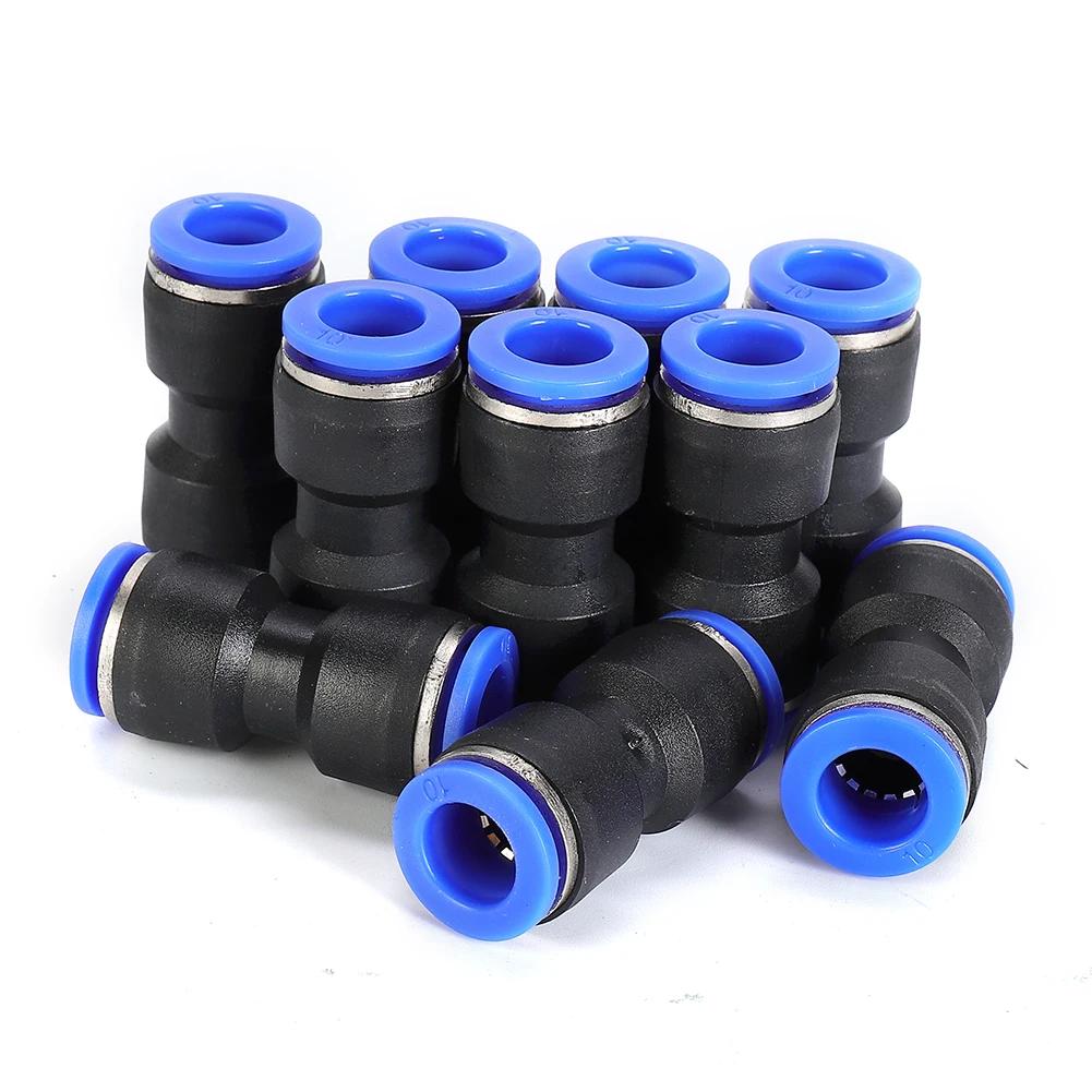 Push Connect Air Line Fittings With Ergonomic Oval Release Ring Allowing Hand Operation For 6mm To 12mm Tubing Connections