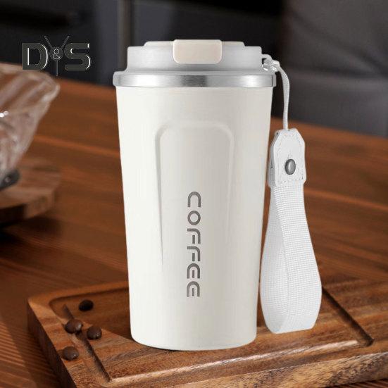510ML Travel Coffee Mug Spill Proof with Seal Lid Insulated Eco-friendly Easy One-handed Drinking Stainless Steel Cup