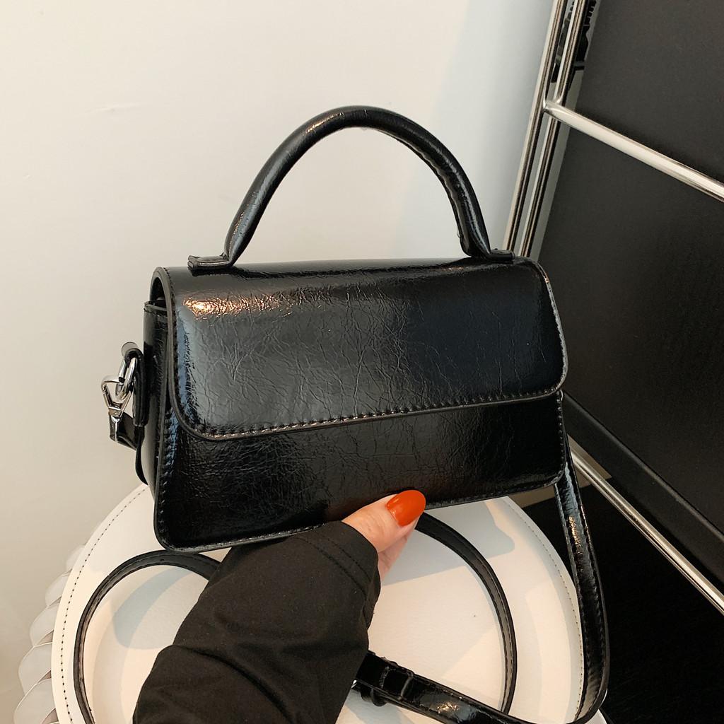 IELGY Ladies Messenger Bag Fashion Retro Texture Solid Color Simple Small Square Bag