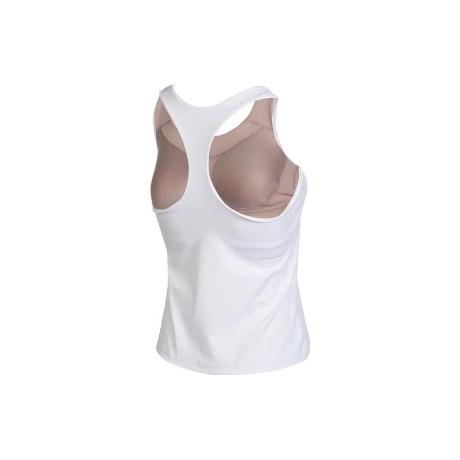 Nike Tank Tops Women's White Collarless Thin Straight Fit DV9898-100