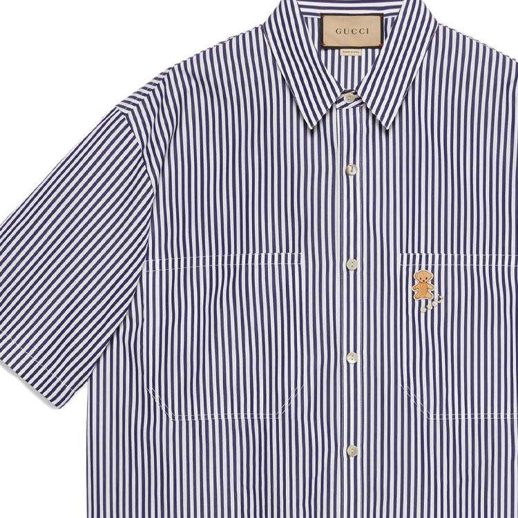 Gucci Shirts Men's Blue Pointed Collar Moderate Other 732522-ZANHE-9327