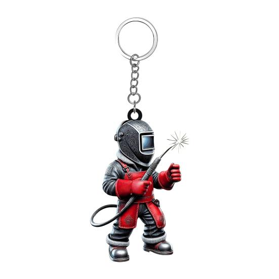 Acrylic Keychain Pendant 2D High-Definition Pattern Wear-Resistant Fall-Resistant Key Chain Small Portable Ornament