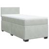 VidaXL Slatted Bed Base and Mattress Light Grey 90x190 Cm Velvet, Bed, Platform Bed, Panel Bed, Furniture of 3288480