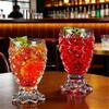 30ml/180ml/235ml Champagne Glass Relief Glass Cup Mermaid Shaped Cocktail Glass Creative Wine Glass Bar Transparent Drinkware