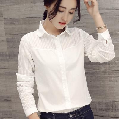 Damen Langarm Frühlingsanzug Neuer Stil mit weißem Hemd Lagenlook Reine Baumwollbasis Revershemd