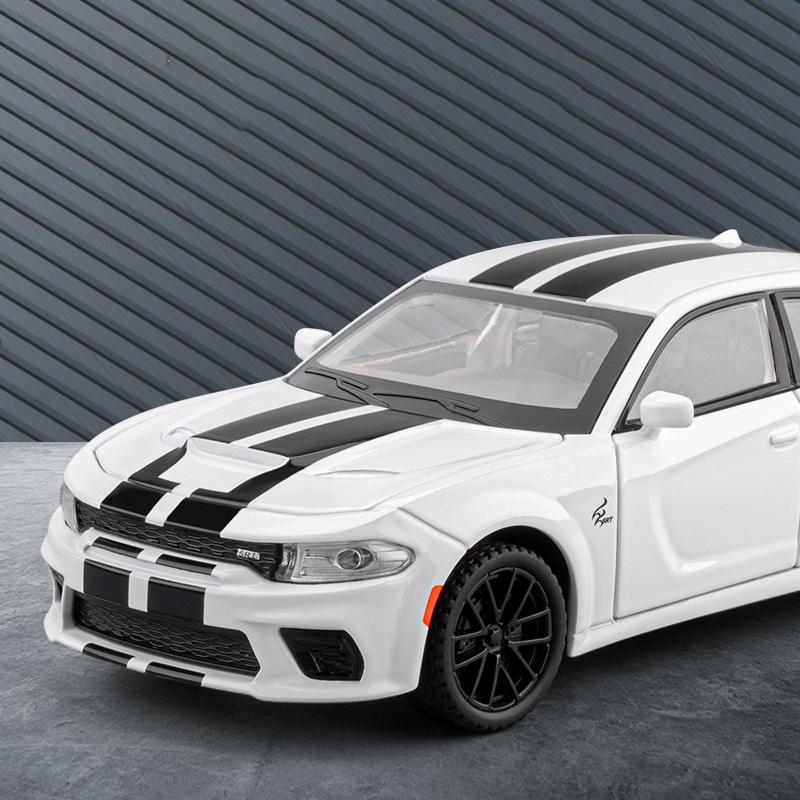1/32 DODGE Charger SRT Hellcat Alloy Sports Car Model Diecast Muscle Racing Vehicles Car Model Simulation Sound Light Kids Gifts