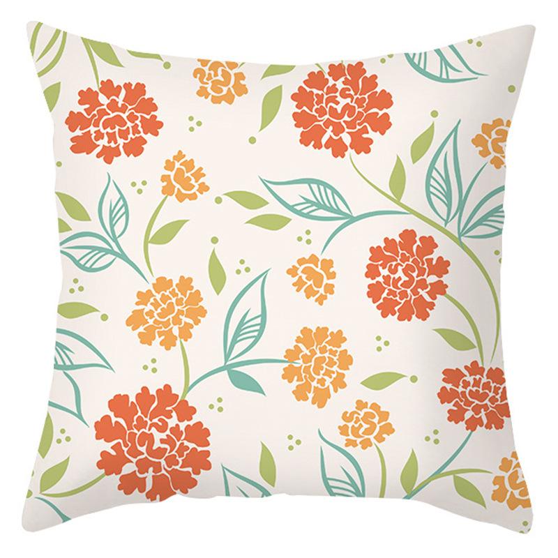 Geometric Floral Pattern Fresh Nordic Style Pillowcase Desk Lunch Break Sleeping Pillow Bedside Pillow Cushion