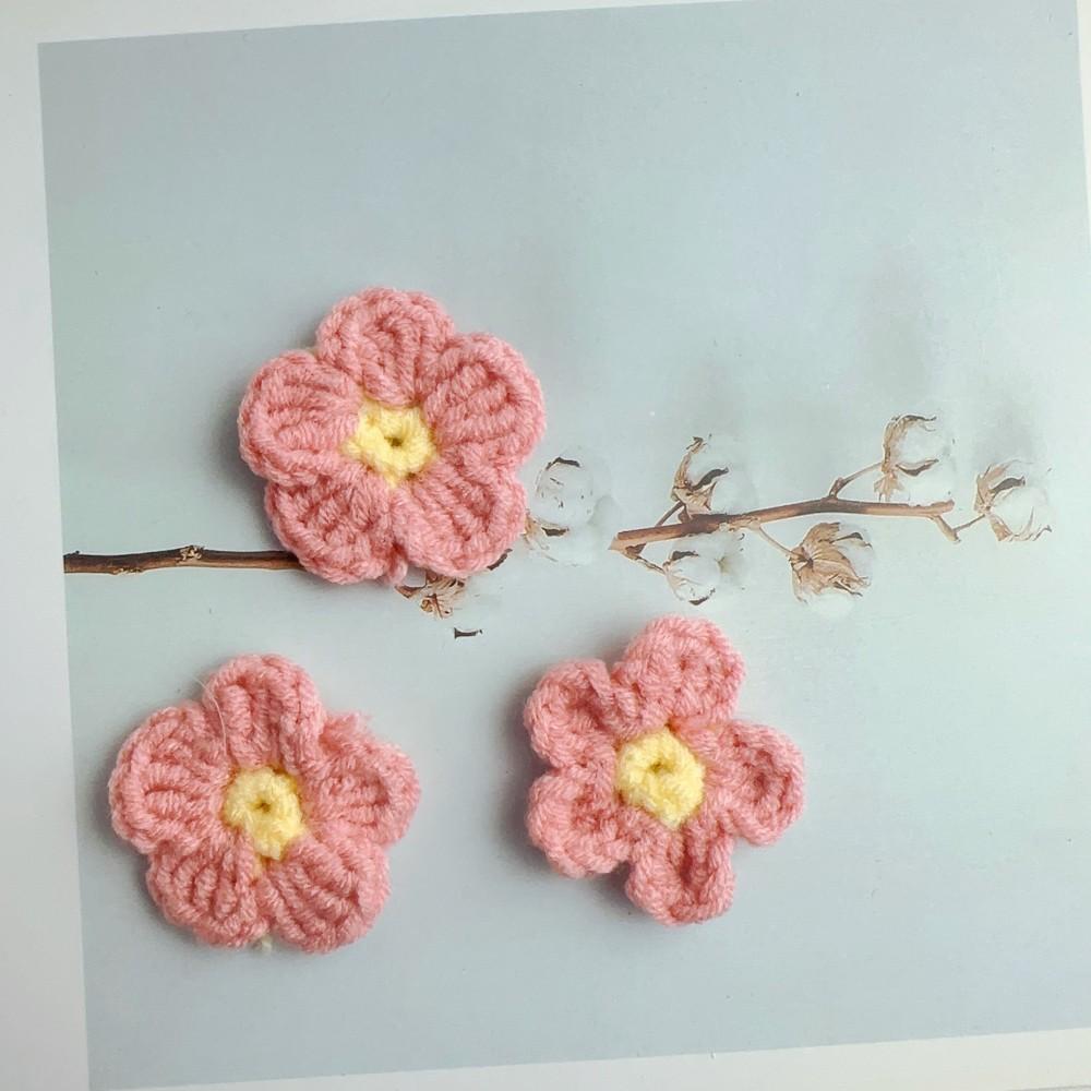 Knit Flower Head Creative Hand-woven Bouquet Clothes Bag Decorating Sewing Accessory Wedding Table Fake Ornament