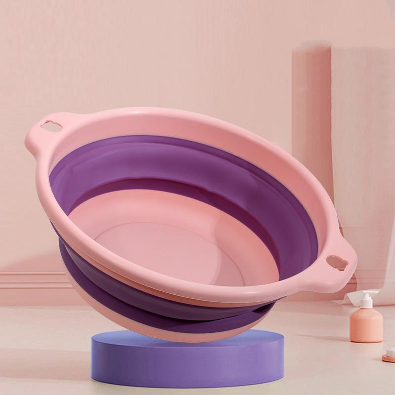 Portable Folding Washbasin: Large Plastic Basin for Students, Children, Dorms & Laundry