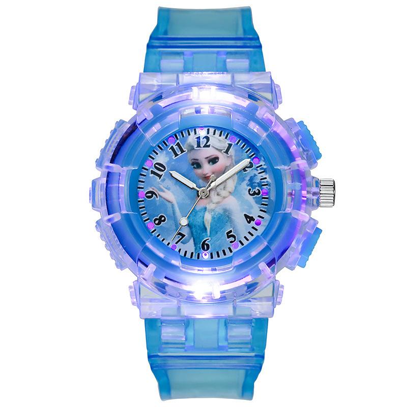 Student Children'S Watch Women'S Plastic Frozen Luminous Glowing Bracelet Niche