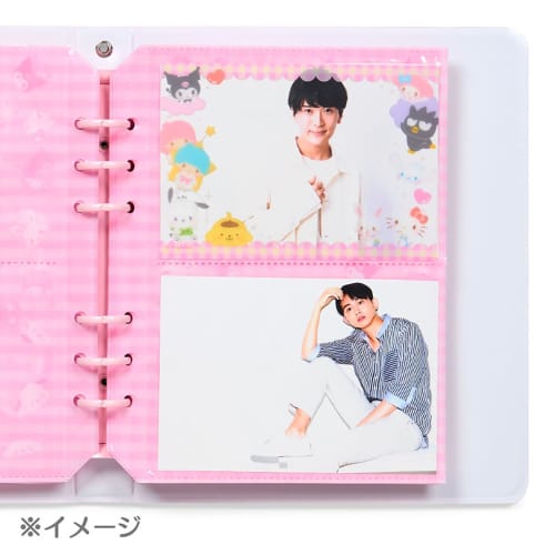 Sanrio (SANRIO) L-Size Photo Pocket Album (Enjoy Idol) Sanrio Characters PVC, Approx. 18cm W x 3.3cm D x 22cm H, 6-Hole Type, 12 Sheets (48 Pockets),