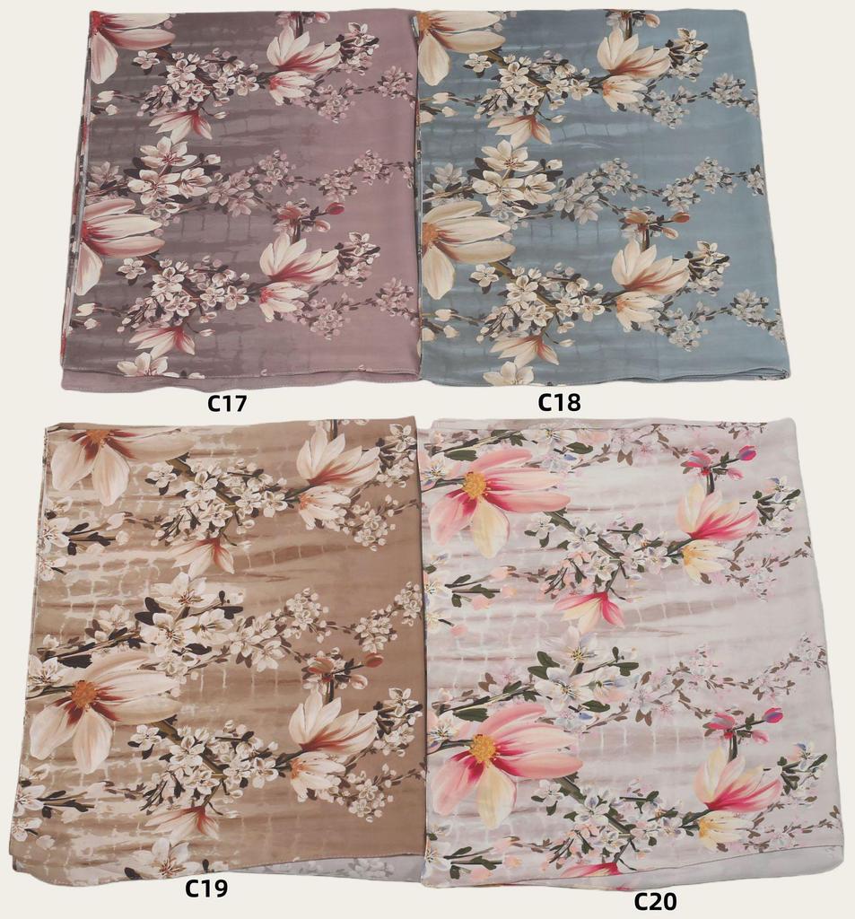 Super Soft Italian Elastic Watercolor Headscarf - 2026 Spring/Summer Collection