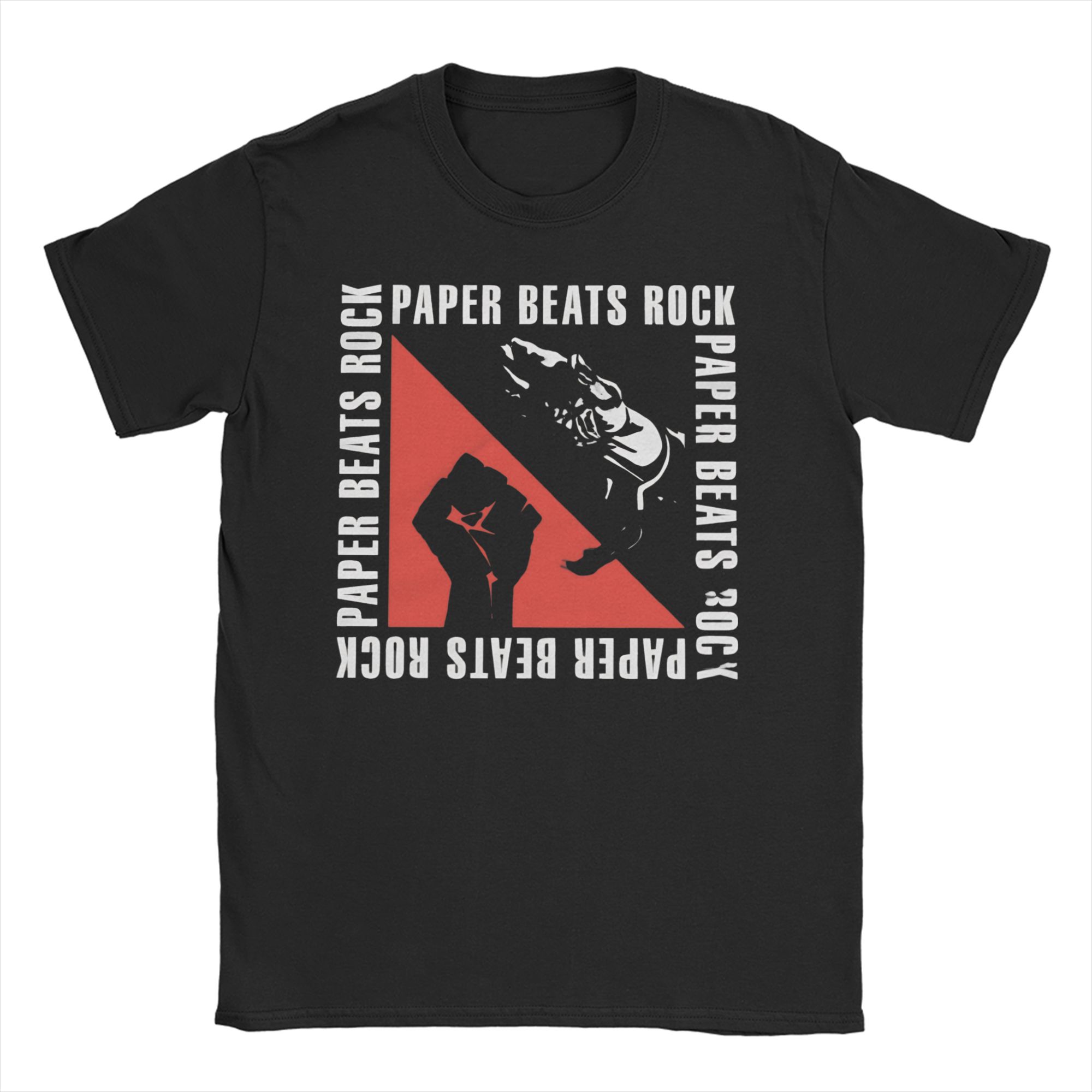 Maglietta Meme Carta Batte Sasso Uomo Donna Abbigliamento 100% Cotone Novità Manica Corta Girocollo Magliette Taglie Forti L
