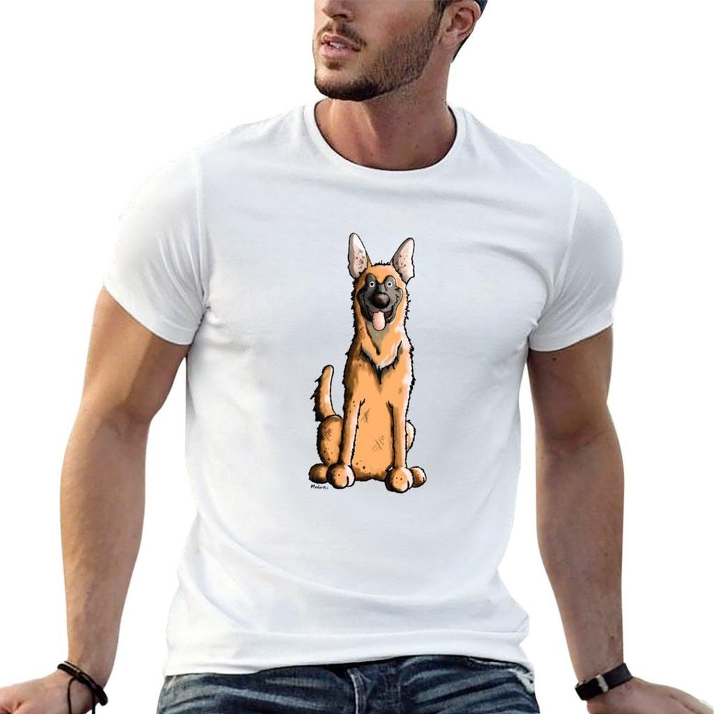 Funny Malinois T-Shirt Comfortable Workout Short Sleeve Shirt