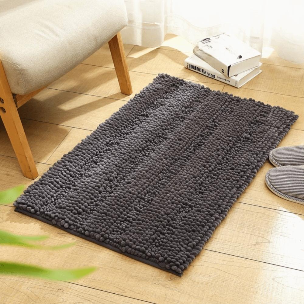 Shaggy Hair Chenille Bath Mat Non-Slip Kitchen Floor Mat Practical Small Carpet  Bedroom