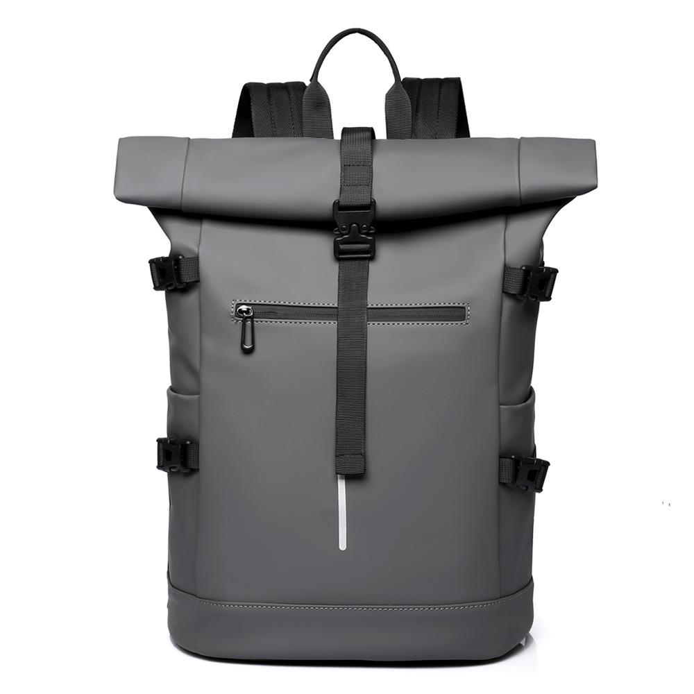 

2025 Trendy Men s Double Shoulder Large Capacity Travel Backpack & Computer School Bag сірий колір